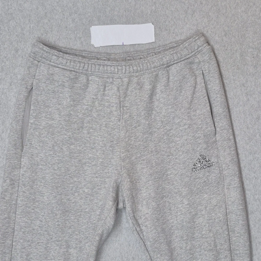 Adidas Men Activewear Pants L Gray Sweatpants Fleece HP1949 Logo 28